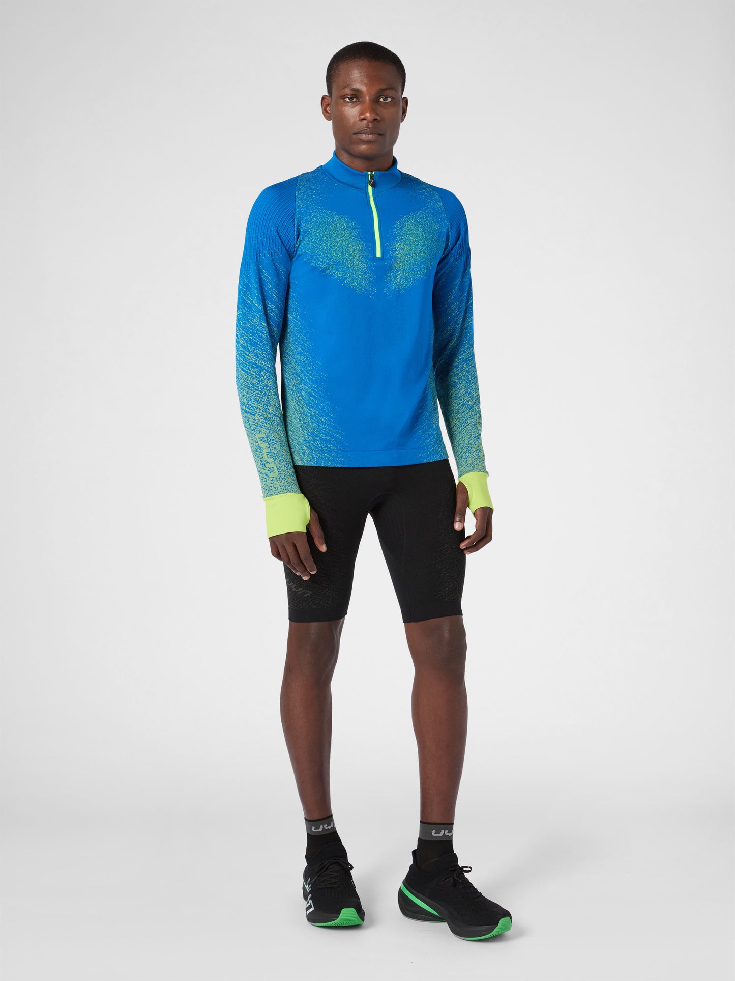 Exceleration Long-Sleeved Zip Up Running Shirt