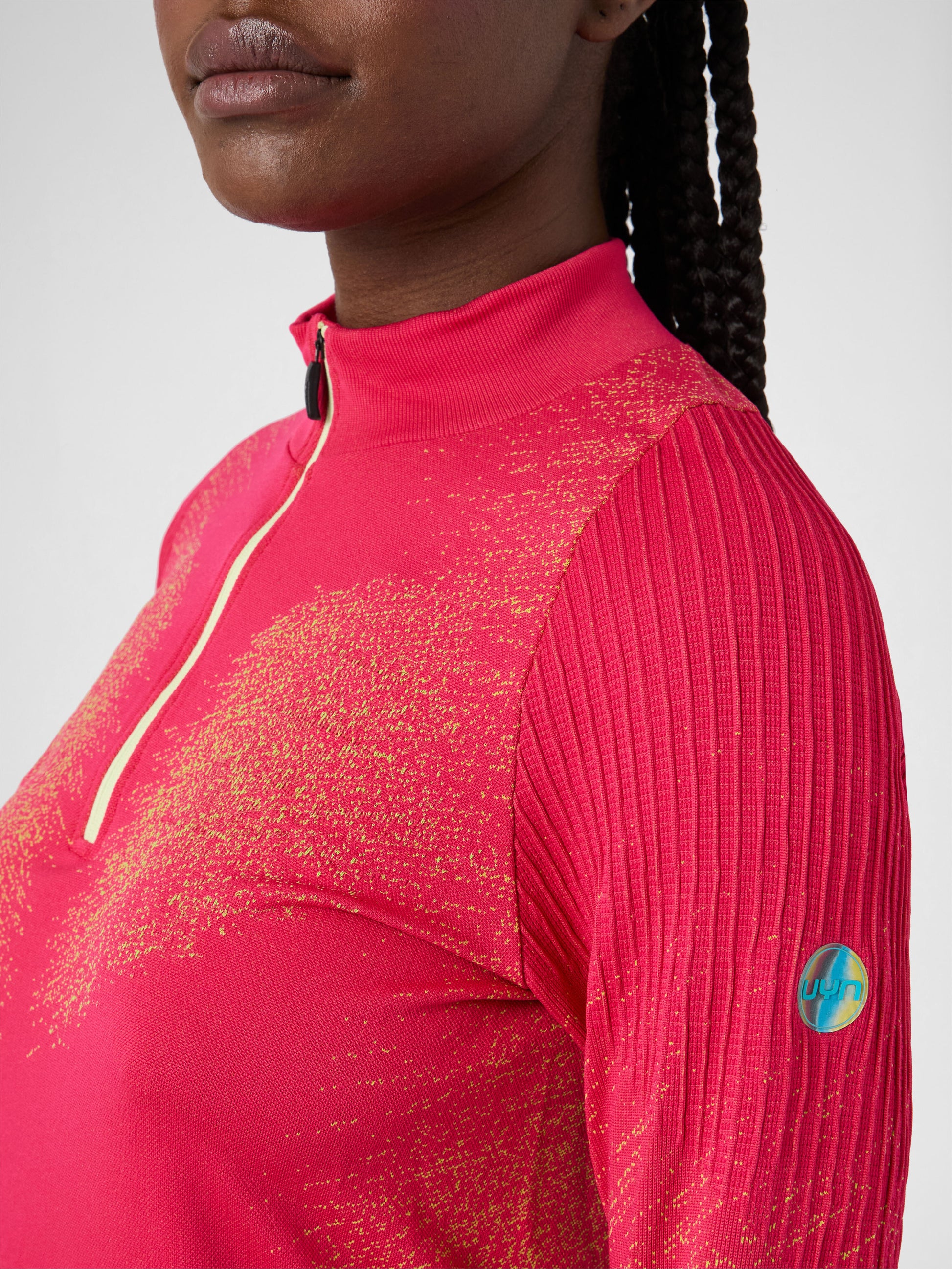 Exceleration Long-Sleeved Zip Up Running Shirt