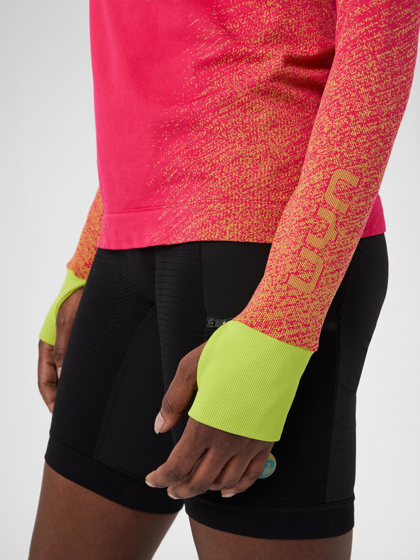 Maillot de course à pied zippé manches longues Exceleration