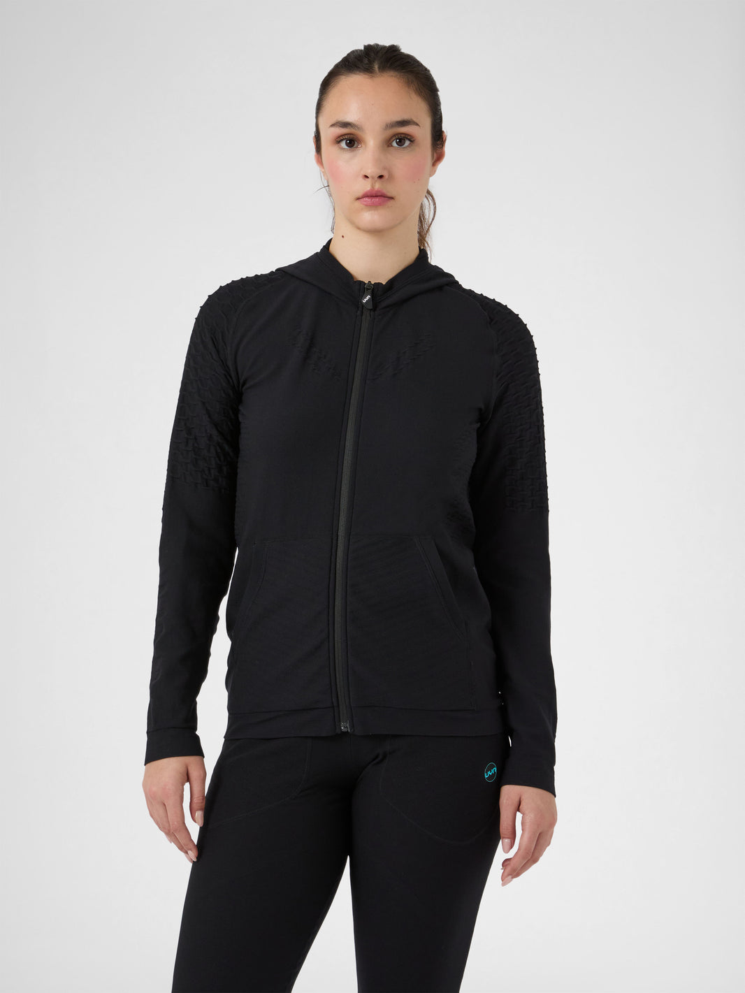 Felpa full zip con cappuccio Run Fit