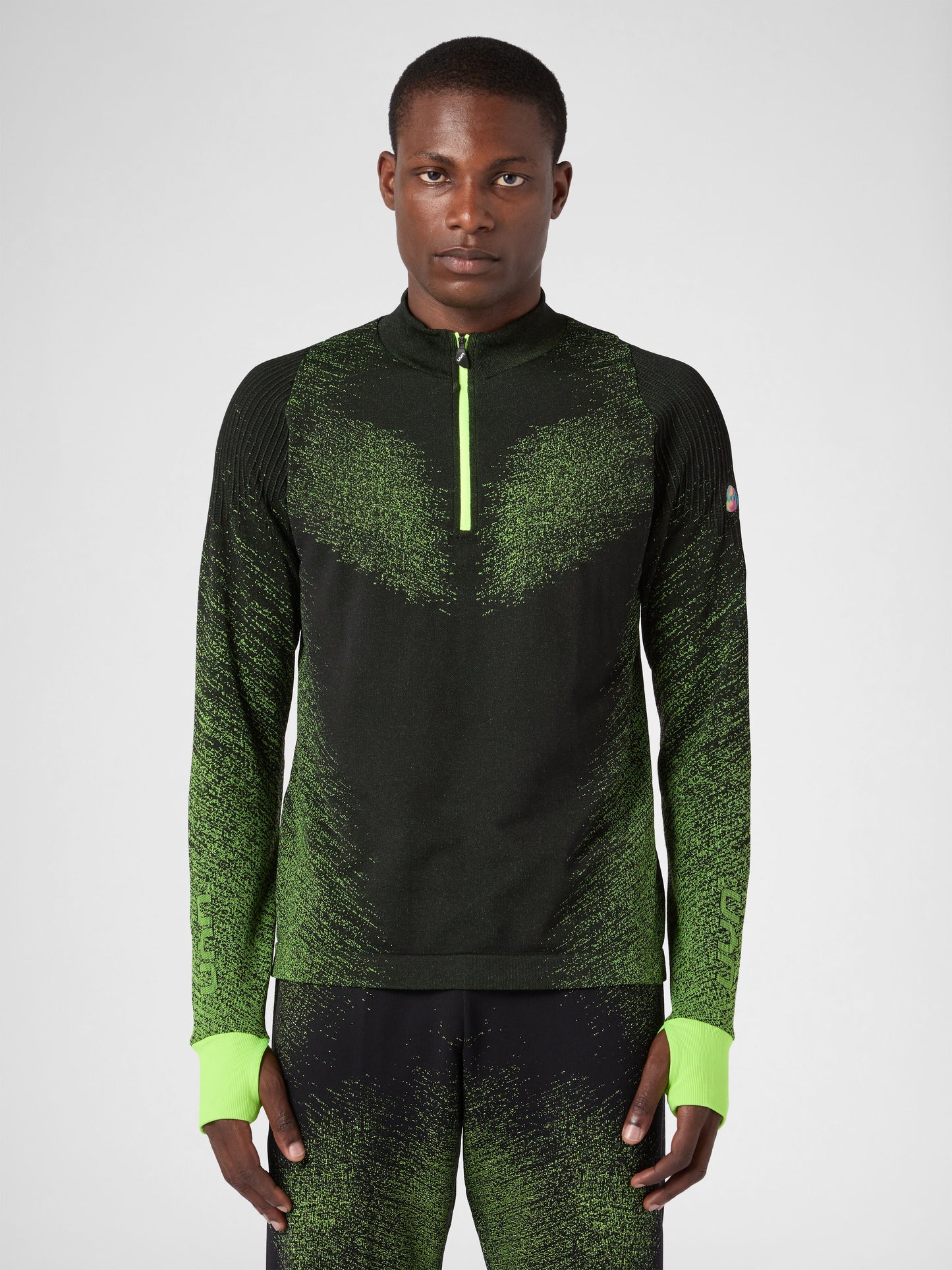 Exceleration Long-Sleeved Zip Up Running Shirt