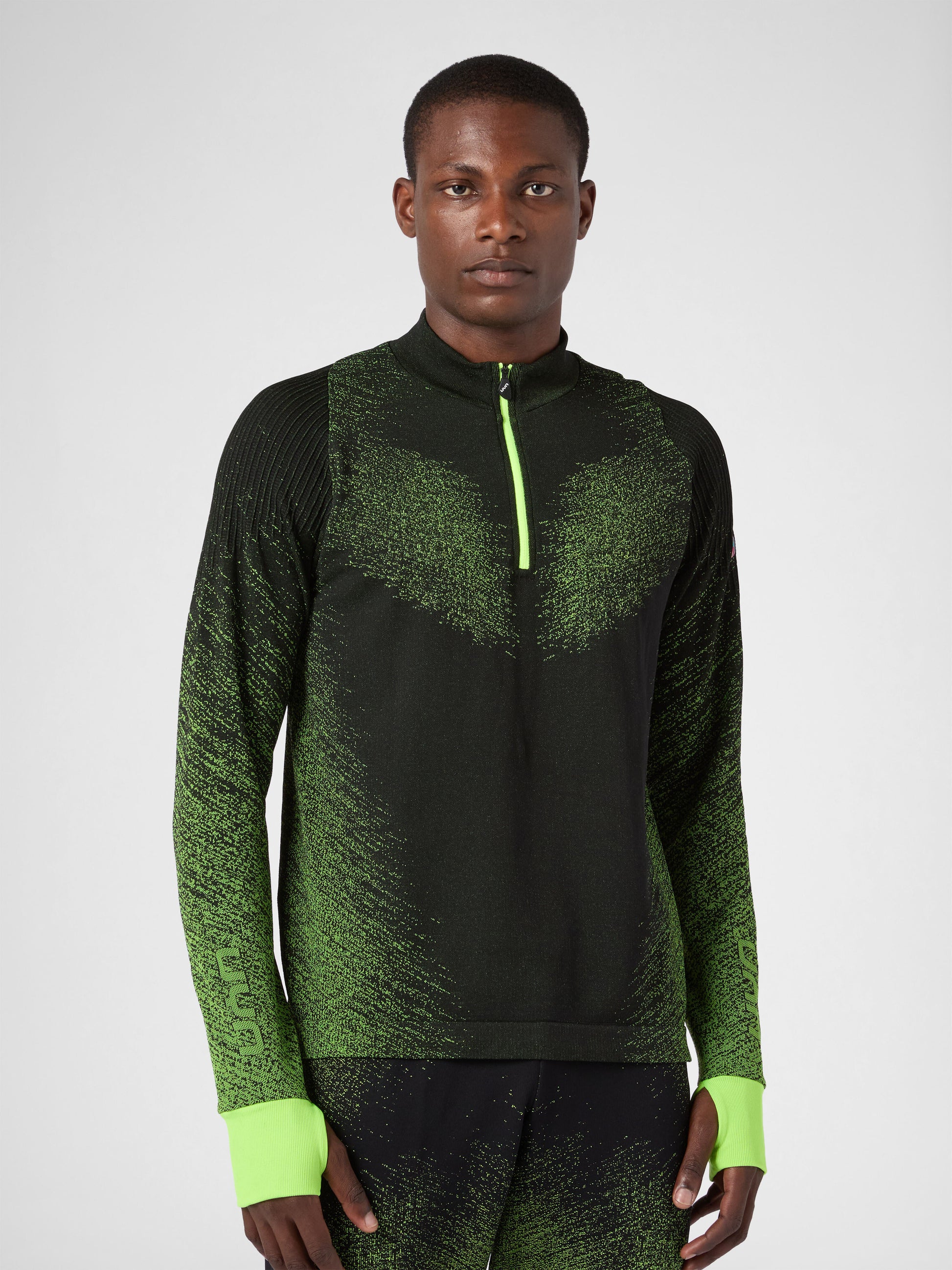 Exceleration Long-Sleeved Zip Up Running Shirt