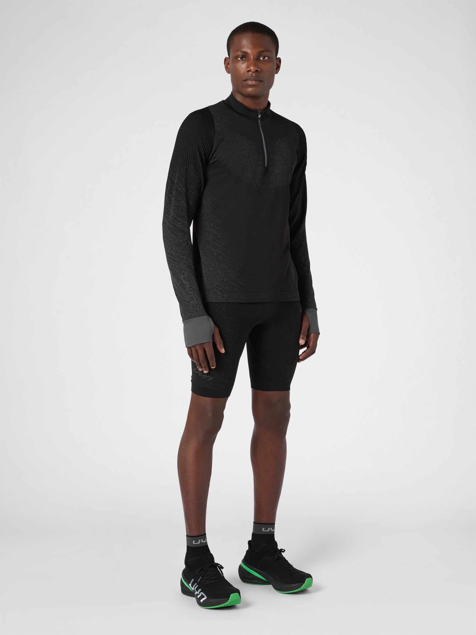 Exceleration Long-Sleeved Zip Up Running Shirt
