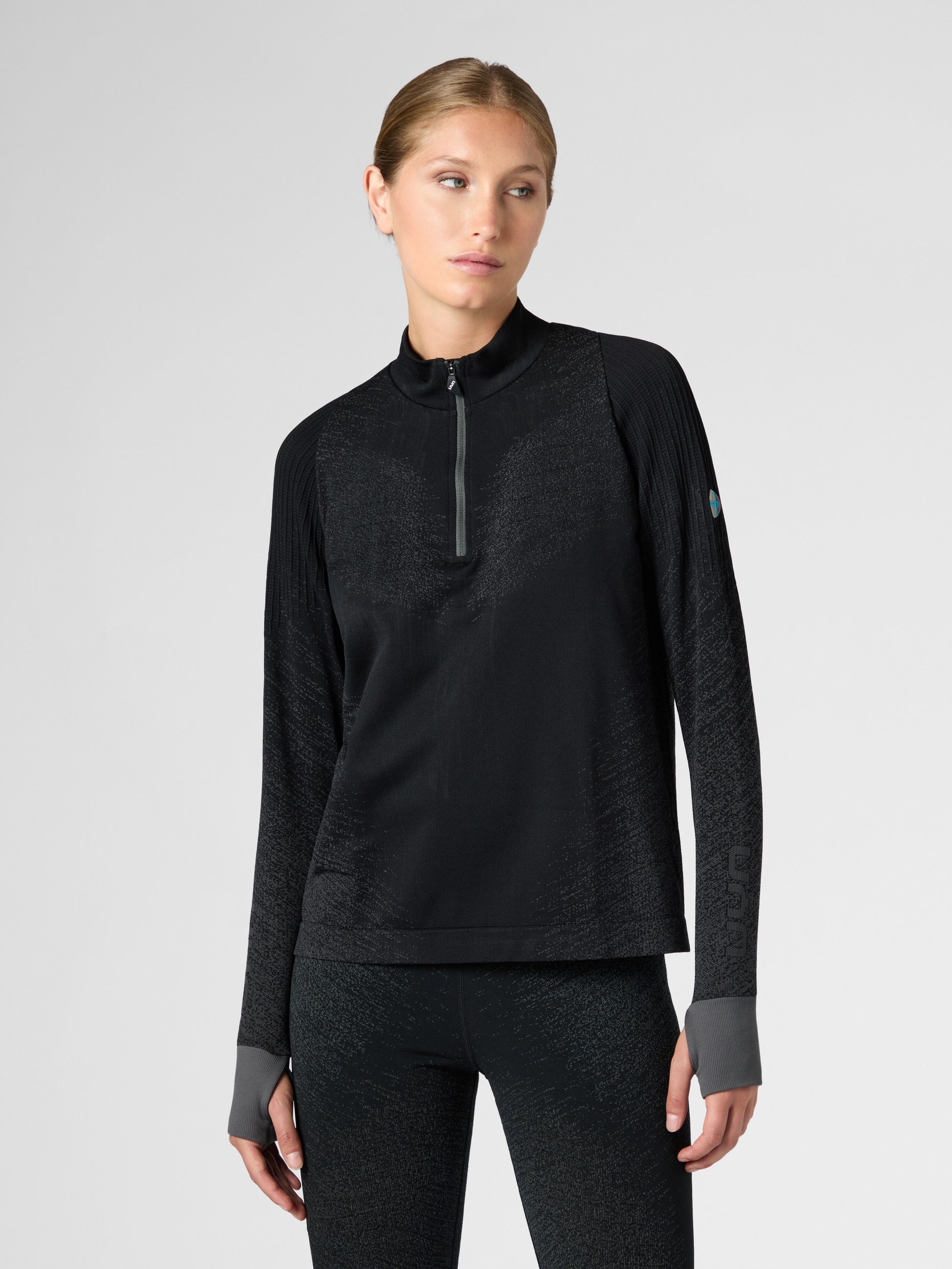 Maillot de course à pied zippé manches longues Exceleration