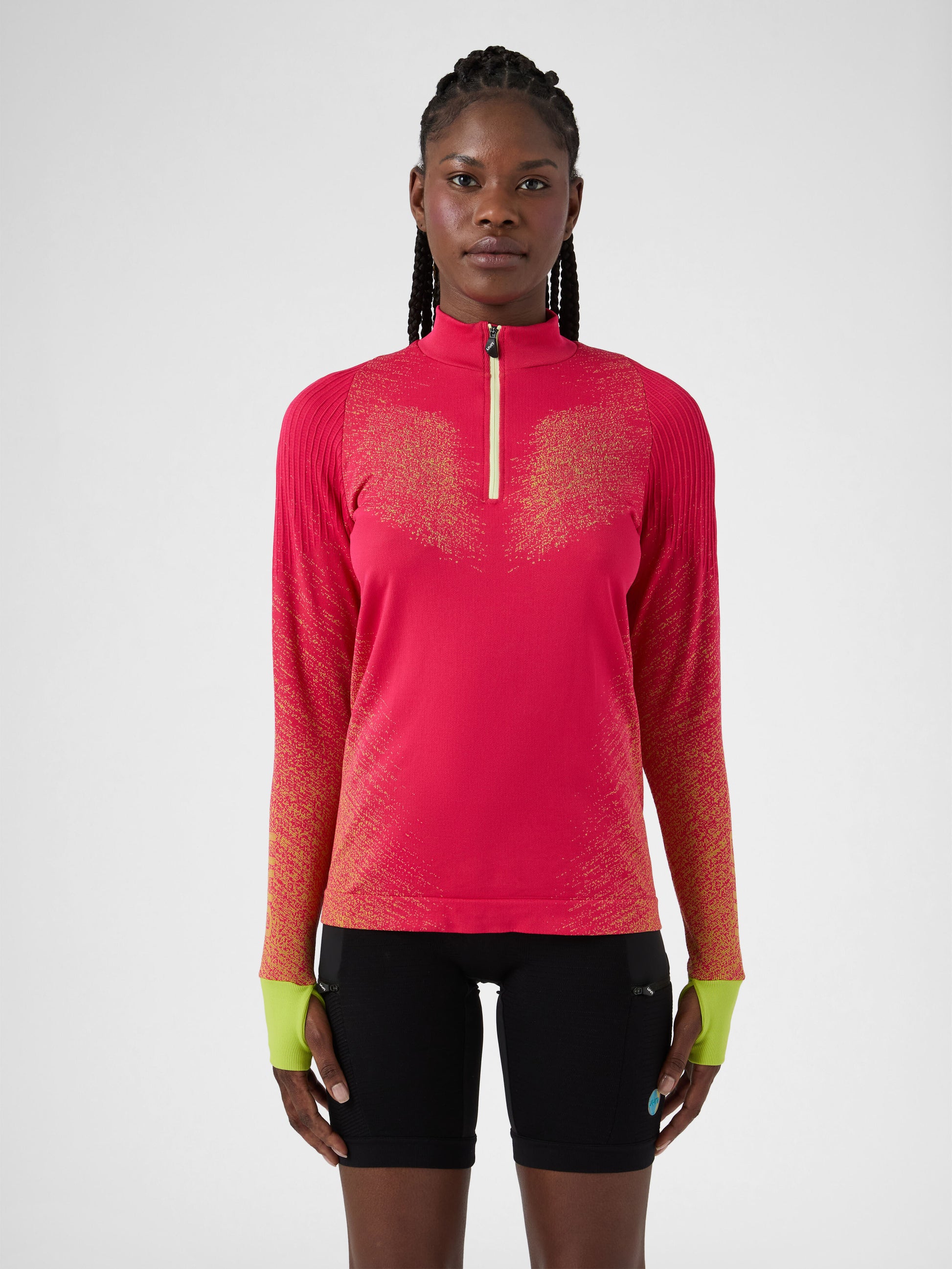 Maillot de course à pied zippé manches longues Exceleration