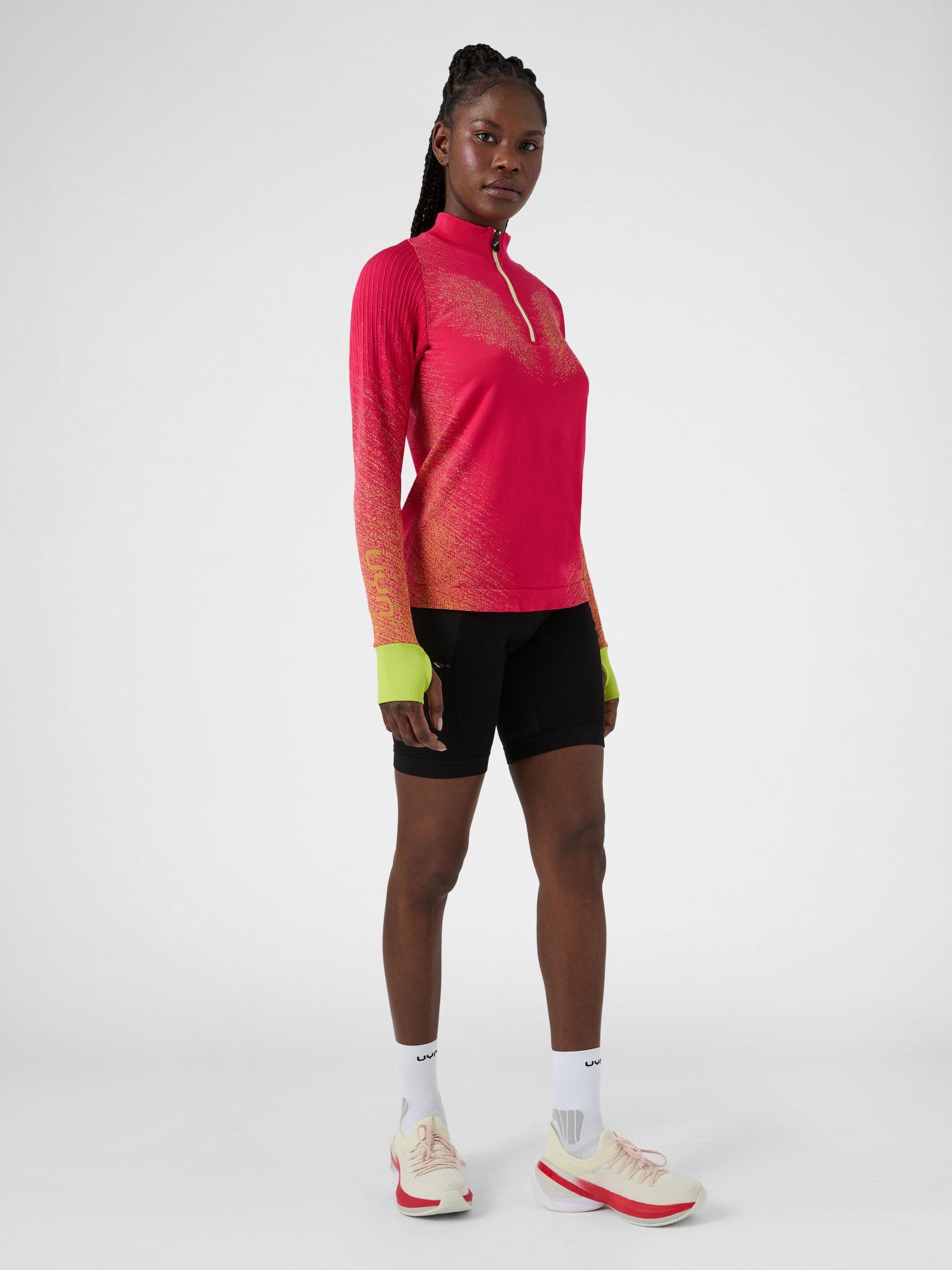 Maillot de course à pied zippé manches longues Exceleration