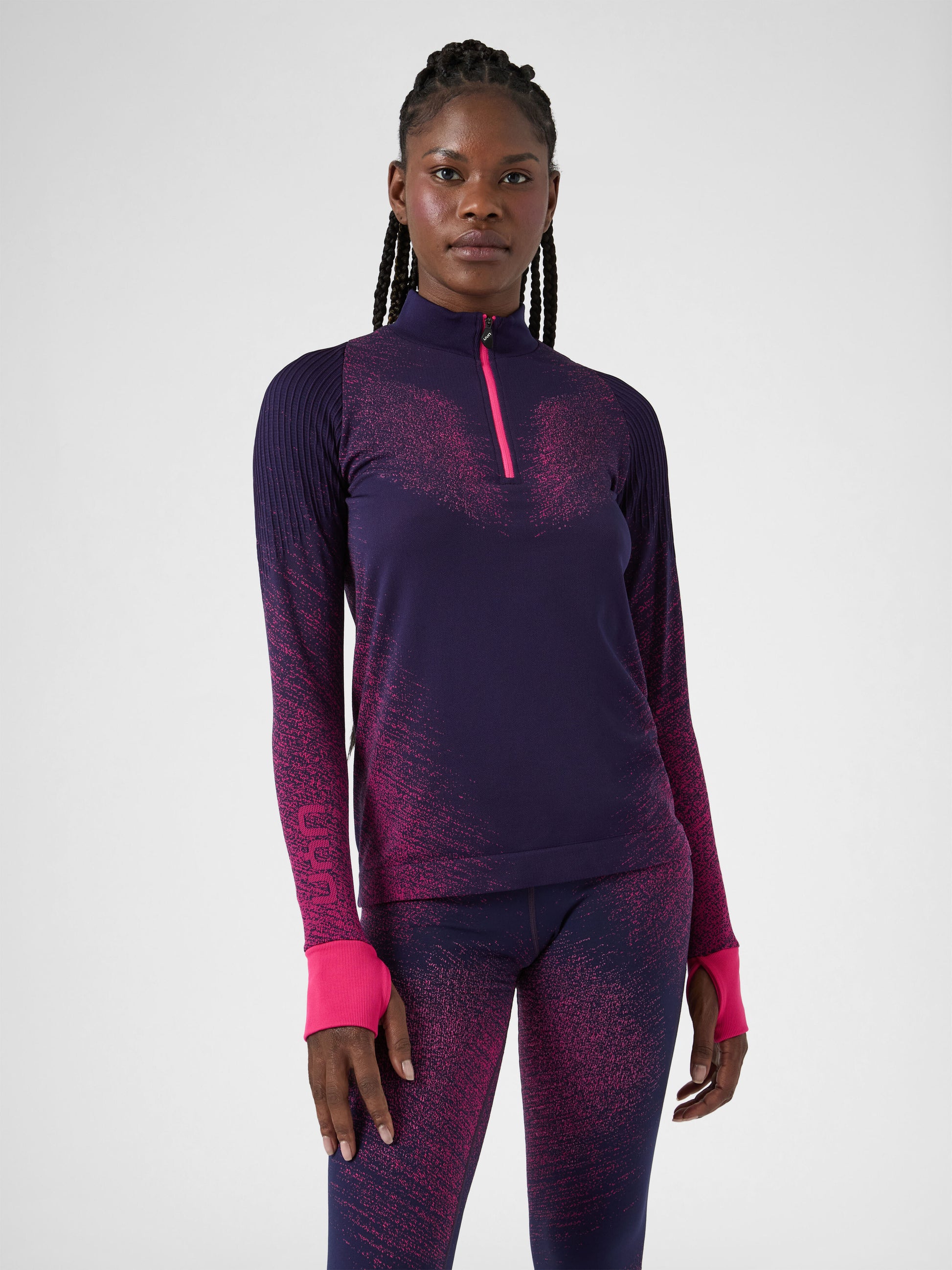 Maillot de course à pied zippé manches longues Exceleration