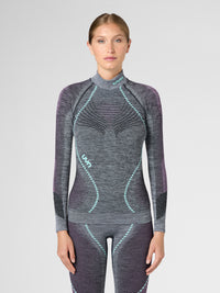 Thermoshirt mit Stehkragen Ambityon Melange